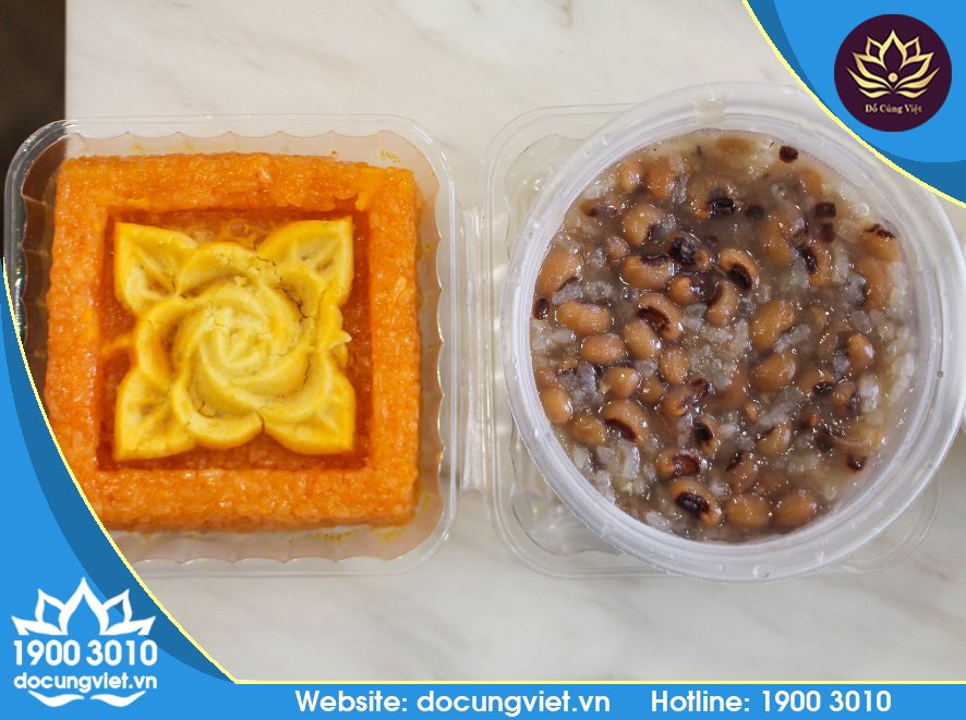 Xôi chè đậu trắng cúng Mụ bé trai